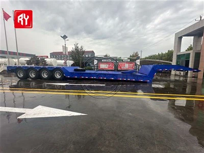 4 차축 100 톤 낮은 침대 세미 트레일러