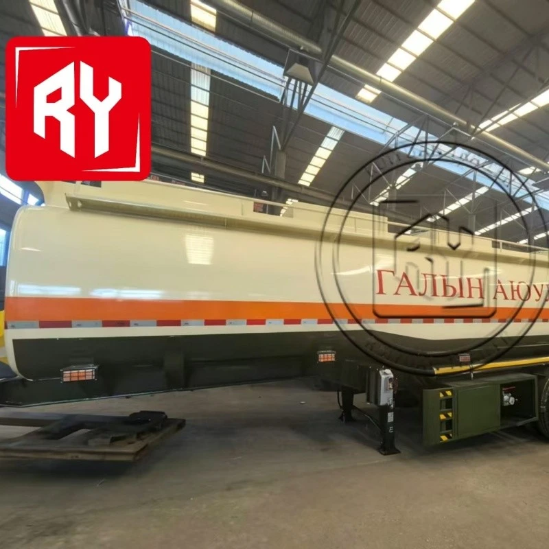 3 Axle 30000L Carbon Steel Fuel Tank Semi Trailer factory